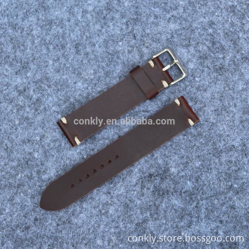 Handmade genuine leather watch strap factory from China